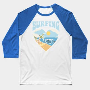 I LOVE SURFING Baseball T-Shirt